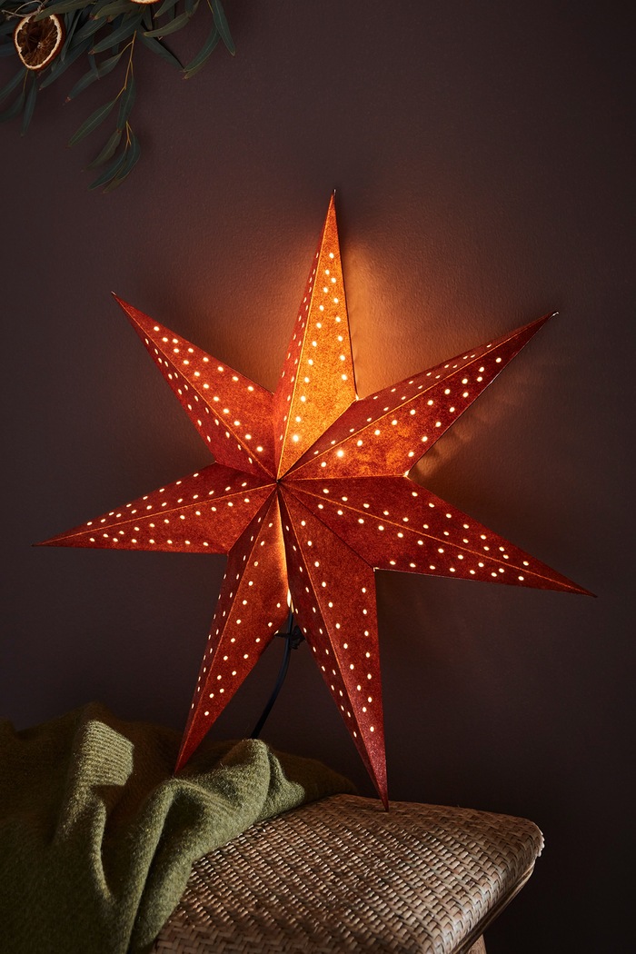 Lifestyle Markslöjd Dekoracja świąteczna LED z papieru 75 x 23 x 75 cm 705808 brązowy