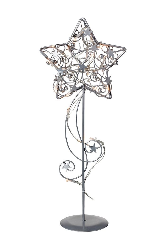 Markslöjd Dekoracja LED świąteczna z żelaza 45 x 11 x 18 cm szary 703323
