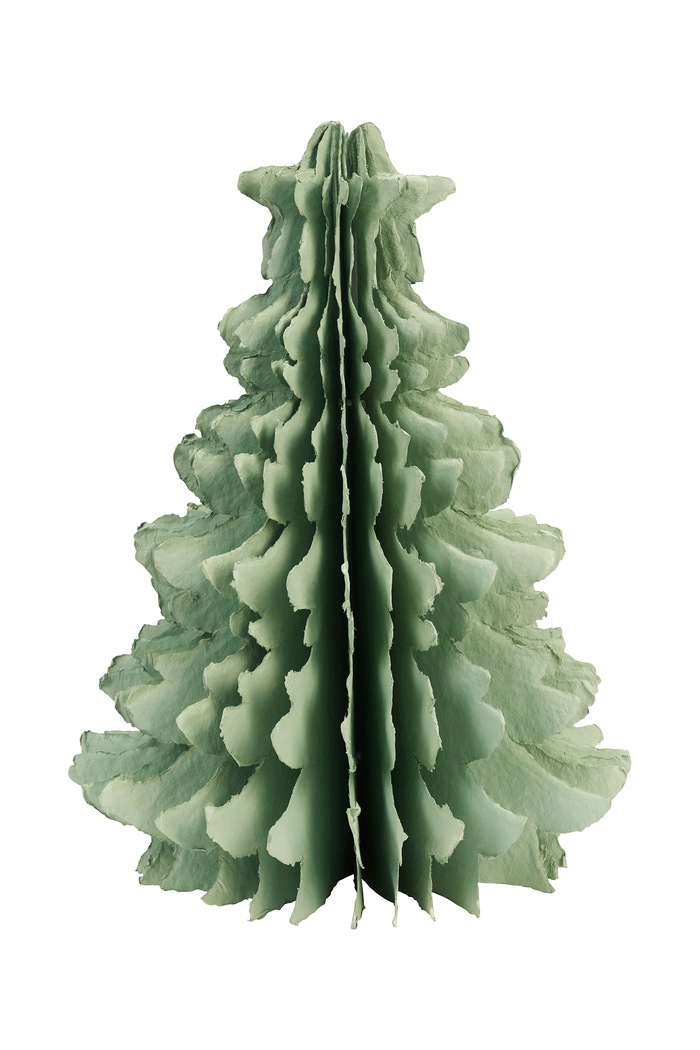 Madam Stoltz Choinka dekoracyjna z papieru 46 cm zielony 46895B.2