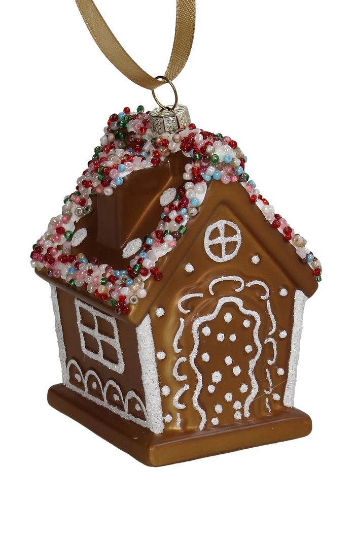 Zawieszka choinkowa ze szkła 9 x 6 x 6 cm multicolor MAS.9171