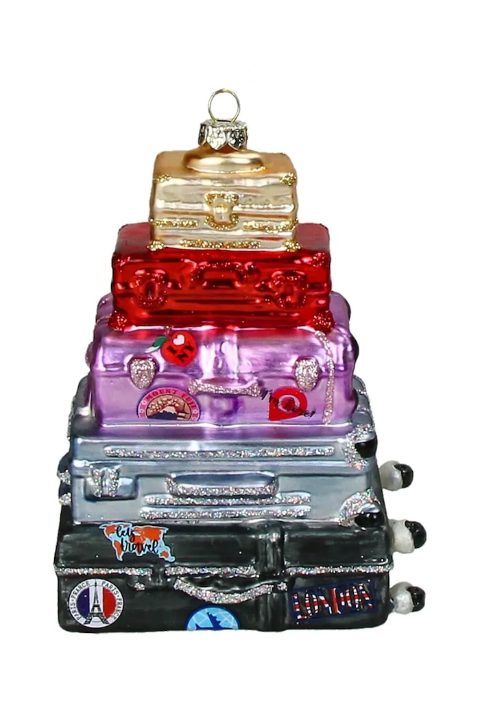 Zawieszka choinkowa ze szkła 14 x 10 x 6 cm multicolor MAS.8627