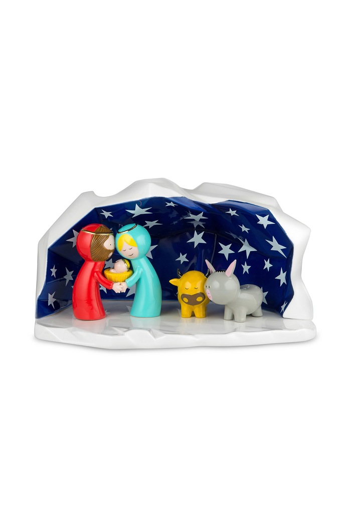 Alessi Figurka świąteczna z porcelany Happy Eternity Baby multicolor AGJ01.W