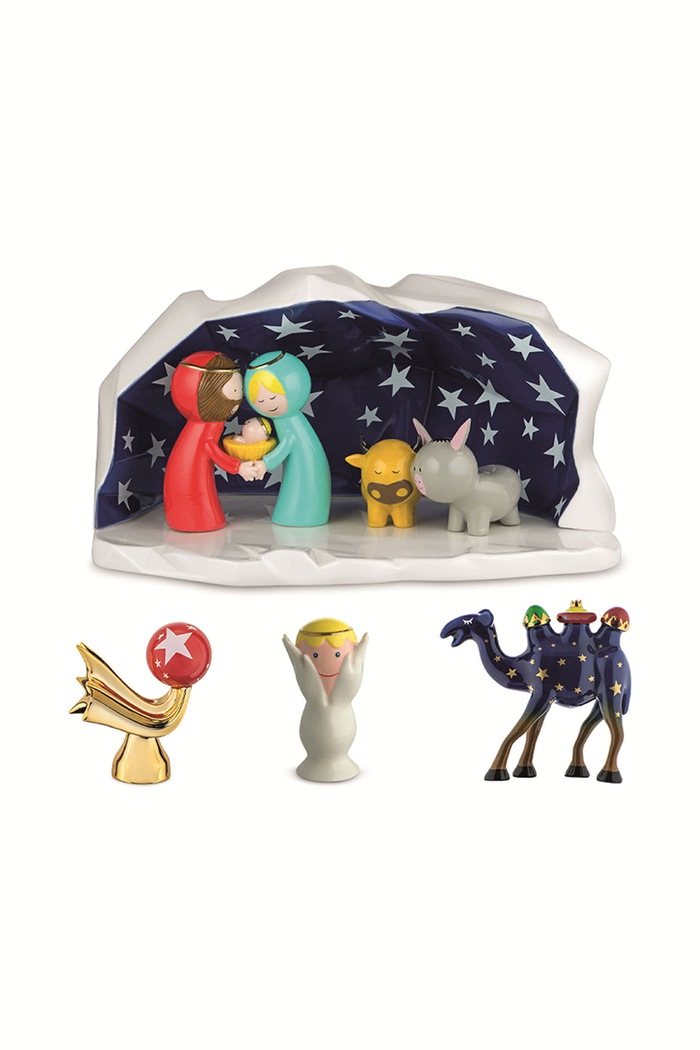 Alessi Dekoracja świąteczna z porcelany Happy Eternity Baby multicolor AGJ01SET