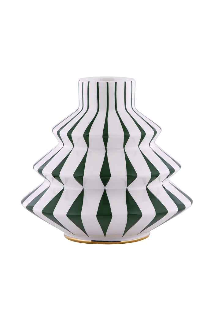 Alessi Świecznik świąteczny z porcelany Delight zielony NZ07.GR