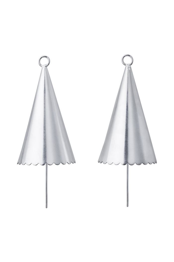 Ferm Living Ozdoba choinkowa mosiężna 2-pack srebrny 1104273757