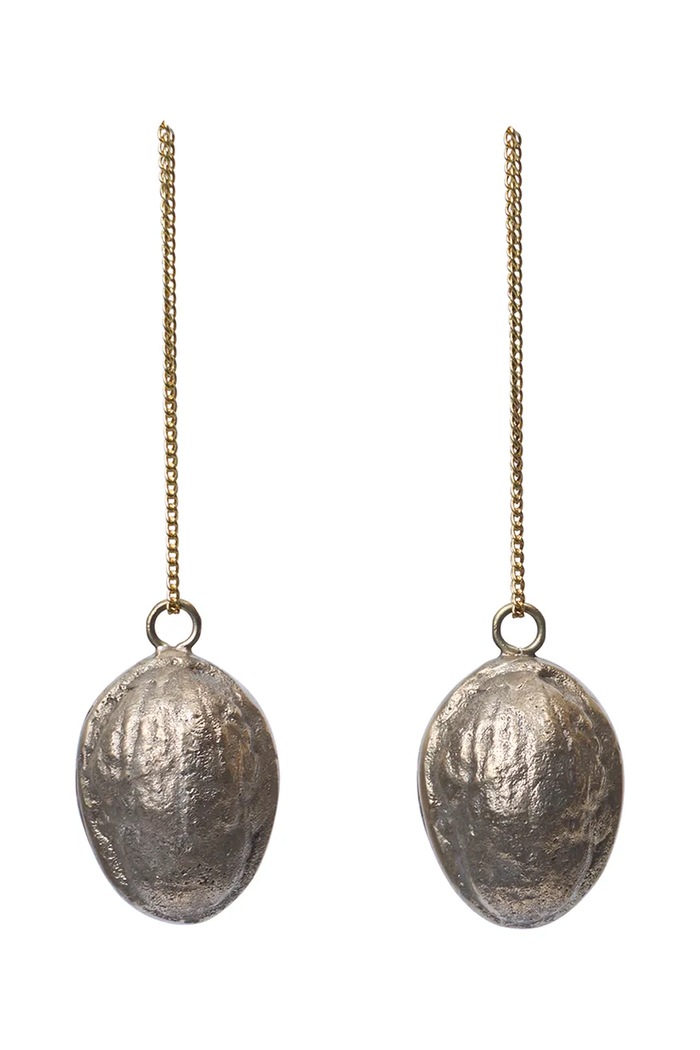 Ferm Living Zestaw zawieszek choinkowych mosiężnych 2-pack złoty 1104274473