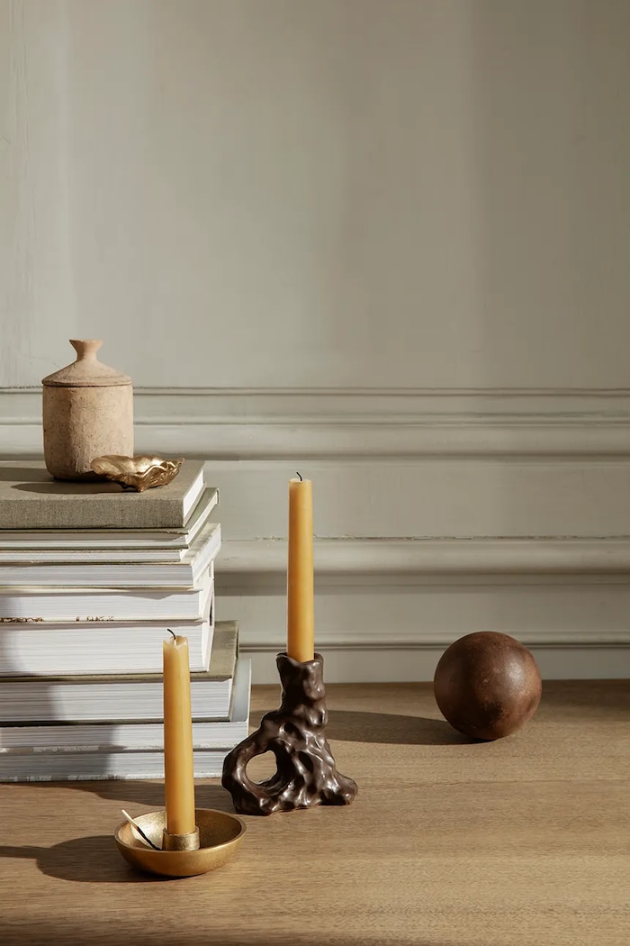 Świecznik świąteczny mosiężny Ferm Living złoty 1104264505