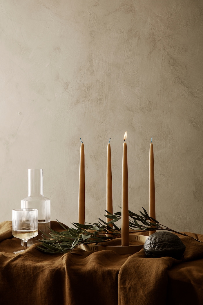 Lifestyle Ferm Living Świecznik świąteczny mosiężny 5722. złoty