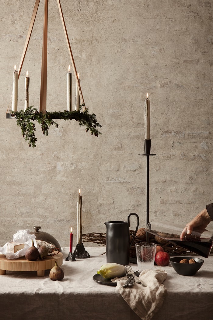 Świecznik świąteczny mosiężny Ferm Living 5722. złoty