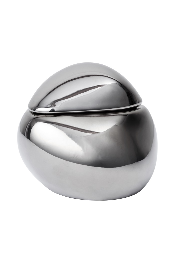 Ferm Living Świeca stołowa z porcelany srebrny 1104273902