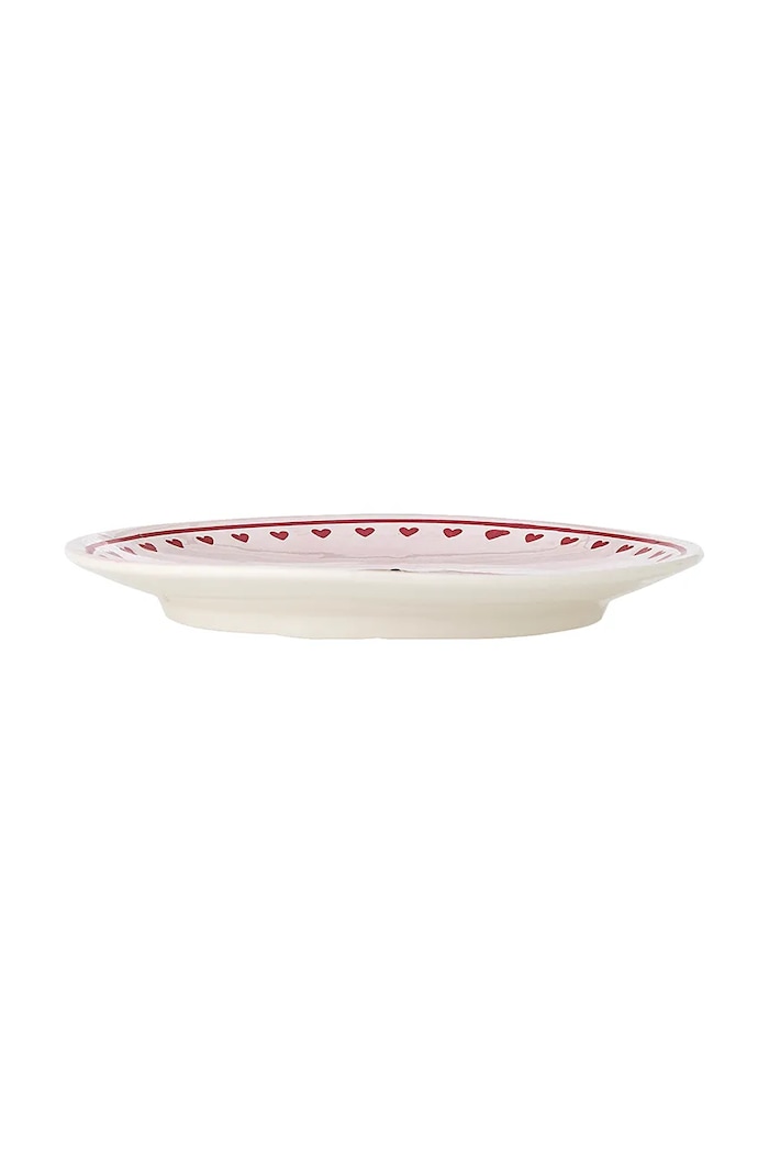 Bloomingville Zestaw talerzyków świątecznych z kamionki 4-pack Binna 16 cm 82063278 różowy AA00