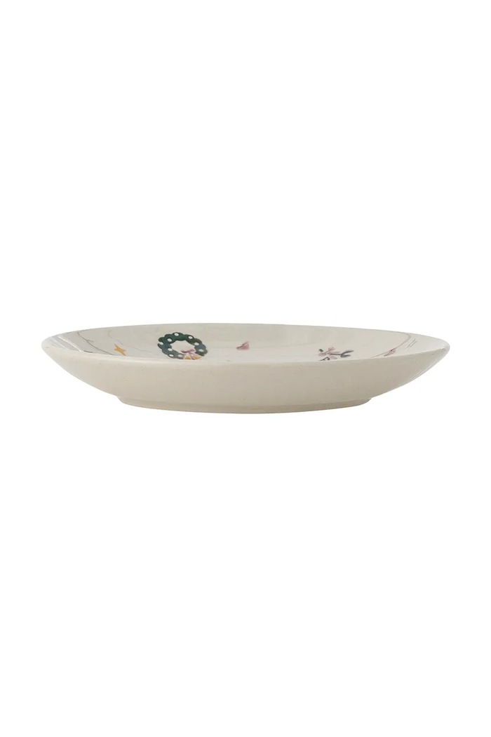 Lifestyle Bloomingville Zestaw talerzyków świątecznych z kamionki 4-pack Mary 16 cm 82063288 czerwony