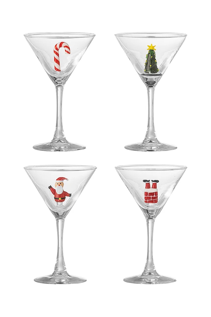 Bloomingville Zestaw kieliszków do koktajli ze szkła 4-pack Misa 170 ml transparentny 82072953