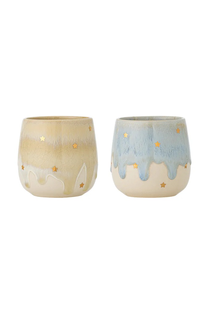 Bloomingville Zestaw kubków świątecznych z kamionki 2-pack Starla 350 ml multicolor 82063327