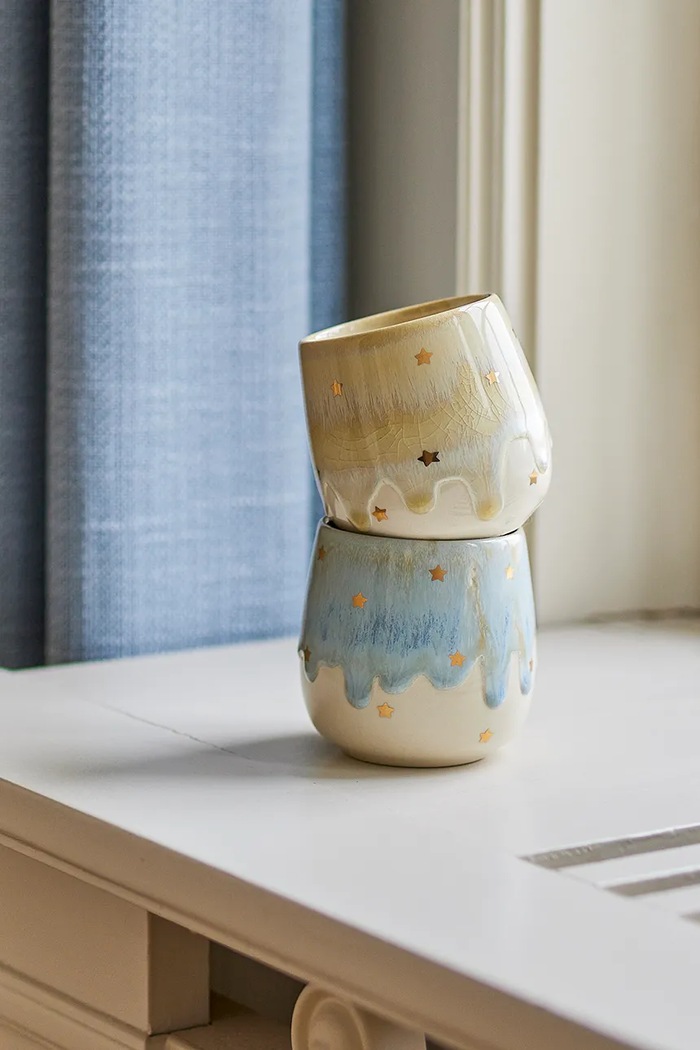 Bloomingville Zestaw kubków świątecznych z kamionki 2-pack Starla 350 ml 82063327 multicolor AA00