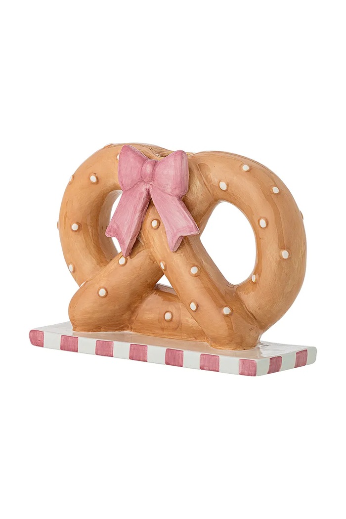 Bloomingville Świecznik świąteczny z ceramiki Pretzie 82063344 brązowy AA00