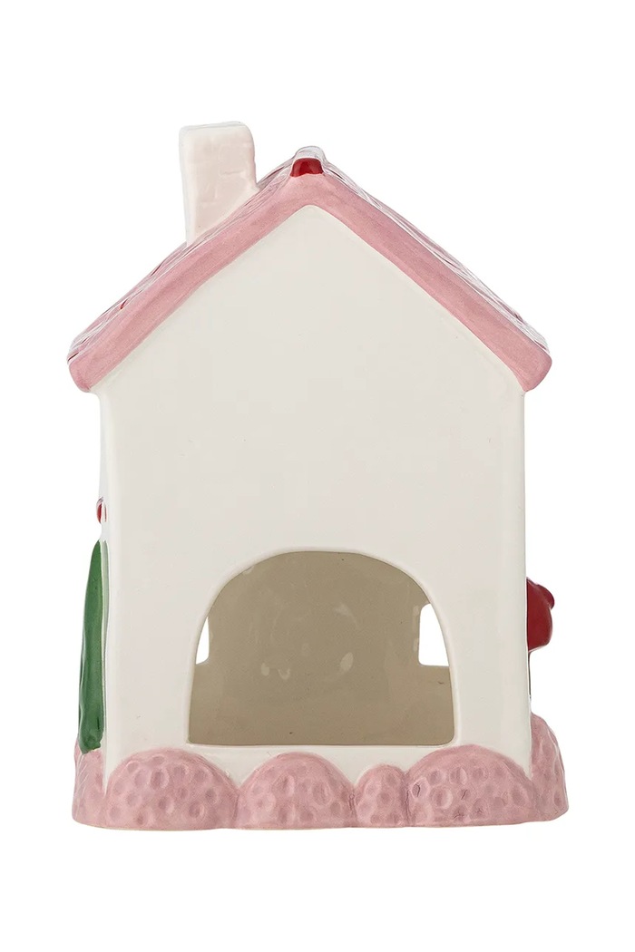 Lampion świąteczny z kamionki Shirly Bloomingville 82072881 różowy