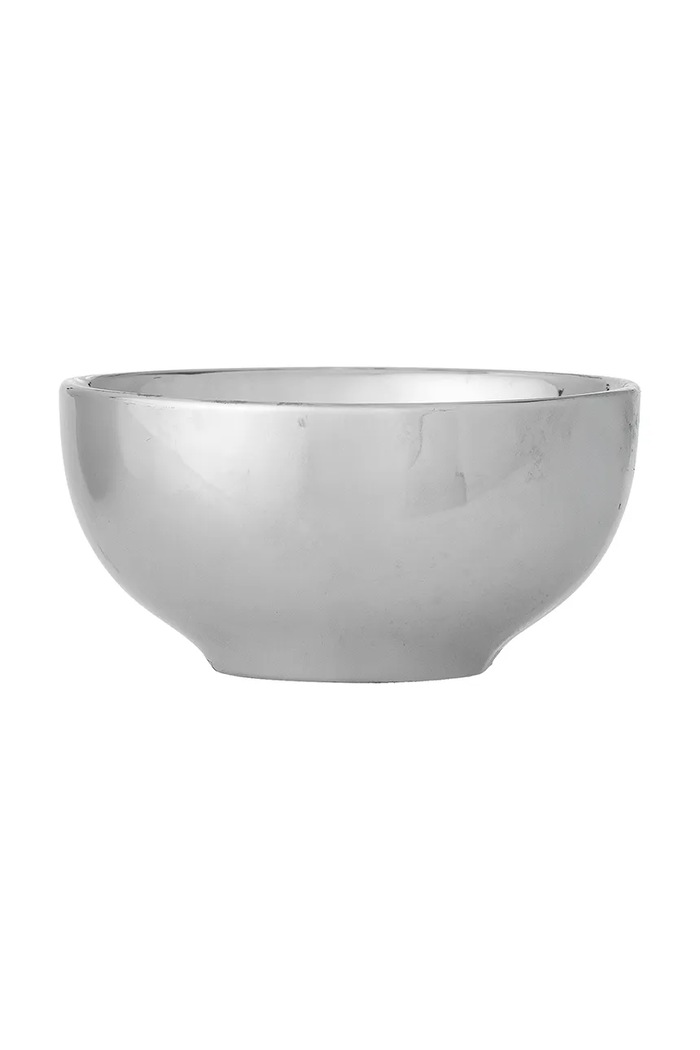 Bloomingville Zestaw misek świątecznych z kamionki 4-pack Shine 250 ml 82073047 srebrny AA00