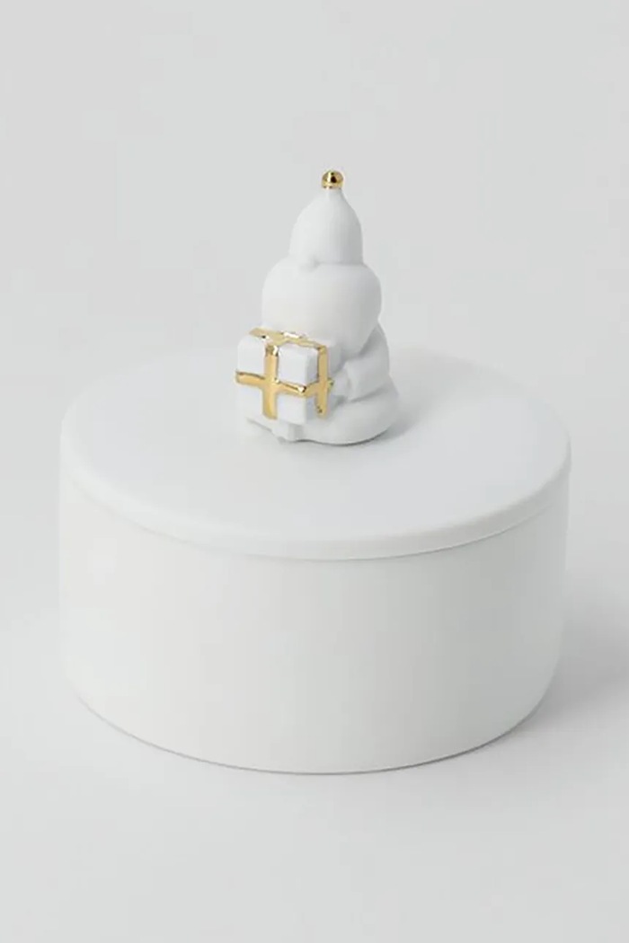 Raeder Pojemnik z pokrywką świąteczny z porcelany C92639 biały AA00