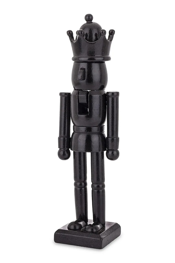 Figurka świąteczna z drewna sosnowego 26 cm czarny 169738