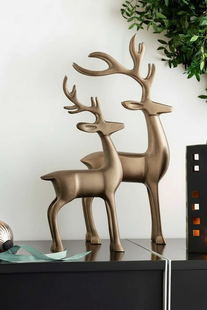 Villeroy & Boch Figurka świąteczna z aluminium Christmas Chic 44,5 cm 14.8677.7425 złoty AA00