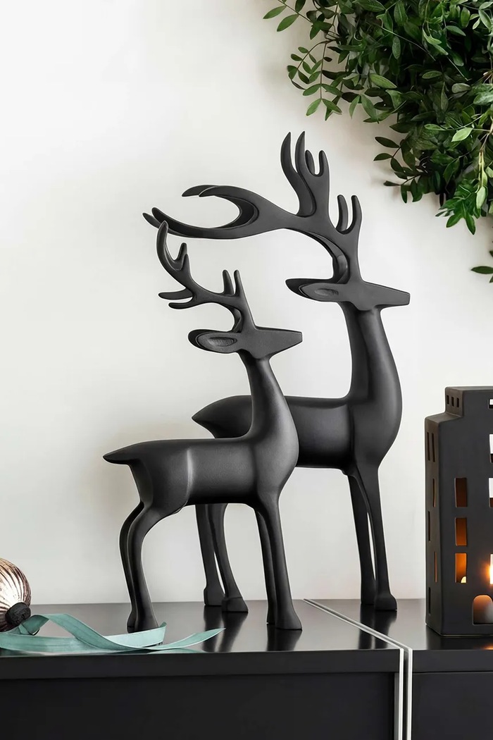 Villeroy & Boch Figurka świąteczna z aluminium Christmas Chic 44,5 cm 14.8677.7405 czarny AA00