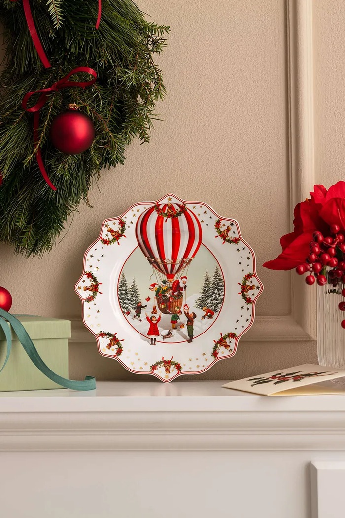 Villeroy & Boch Talerz świąteczny z porcelany Annual Christmas Edition 23,5 cm 14.8626.2651 multicolor AA00