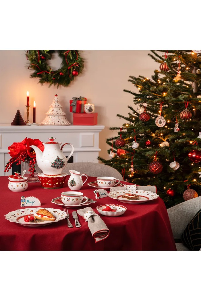 Lifestyle Villeroy & Boch Zestaw obrączek świątecznych do serwetek z porcelany Toy's Delight 14.8585.5952 biały