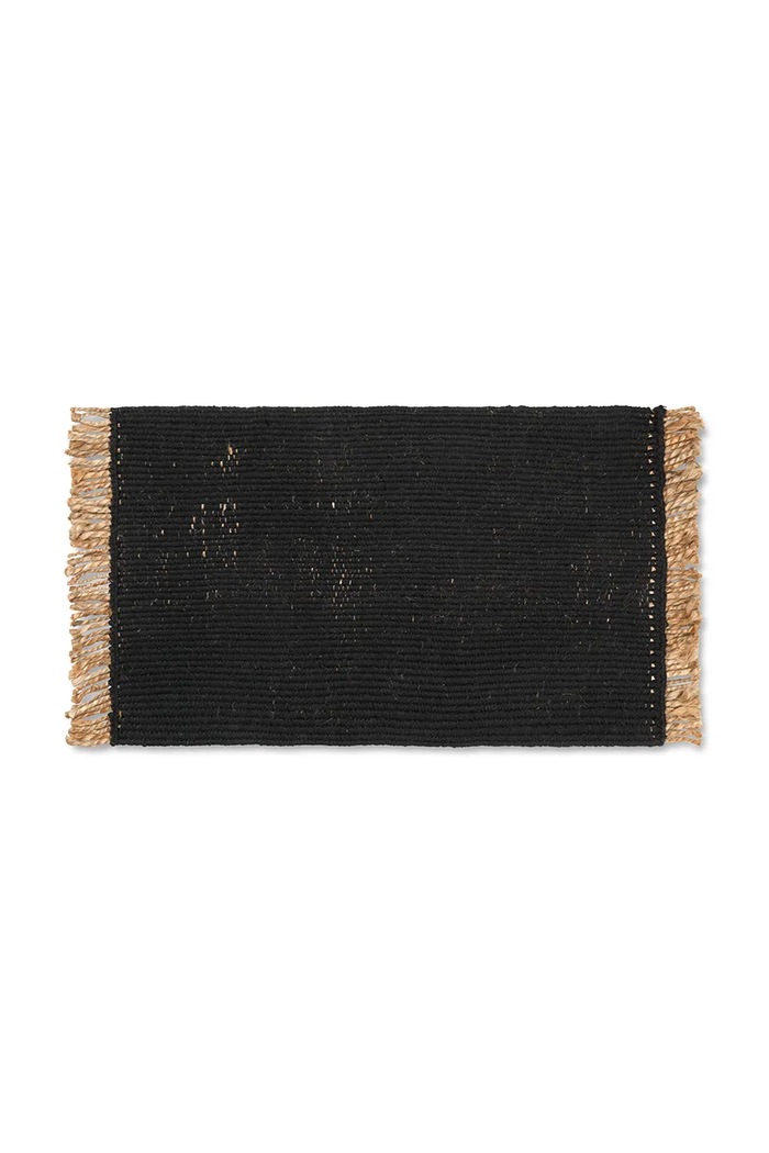 Preproga ferm LIVING Block Mat črna 1104264784