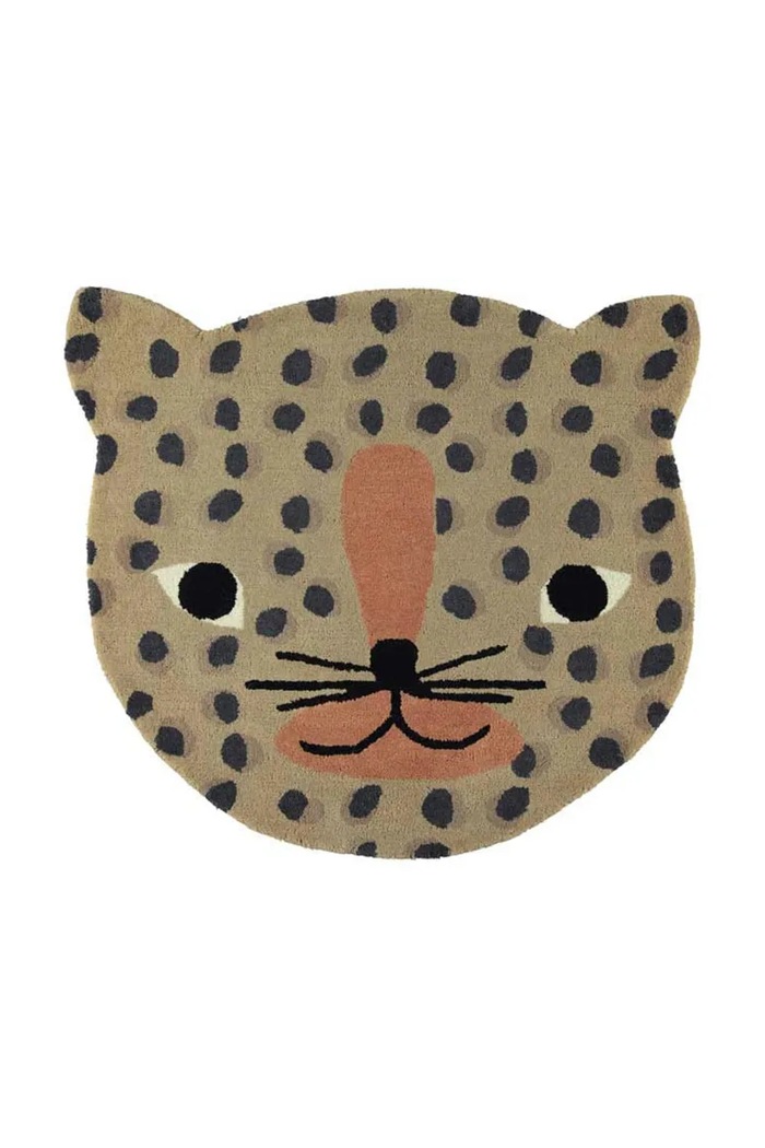 Vlněný kobereček OYOY Leopard 94 x 84 cm vícebarevná 1100515