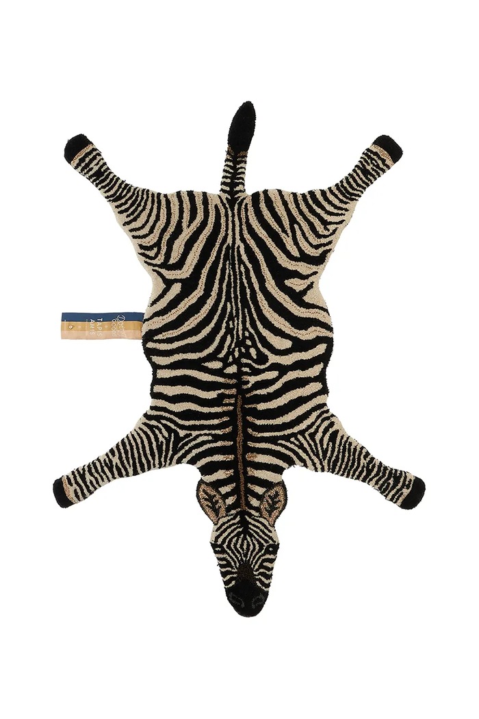 Μάλλινο χαλί Doing Goods Stripey Zebra L/152 x 109 cm πολύχρωμο 1.45.10.074.900.5