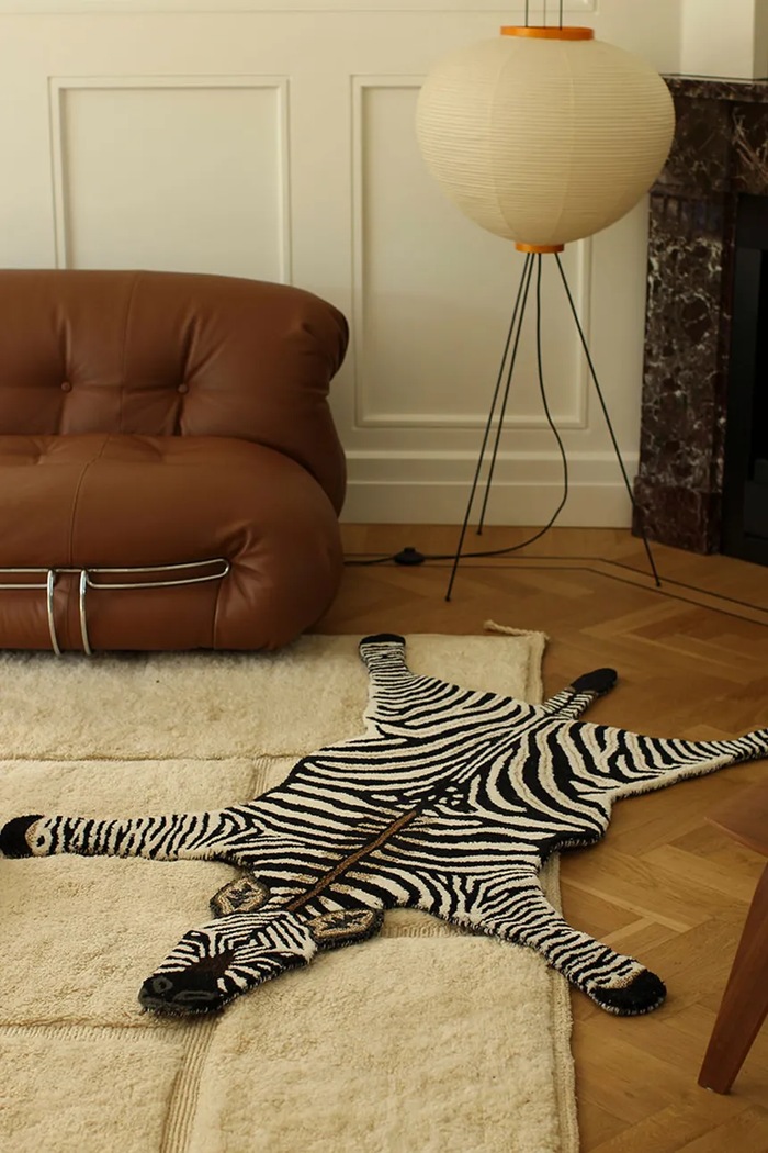 Μάλλινο χαλί Doing Goods Stripey Zebra L/152 x 109 cm 1.45.10.074.900.5