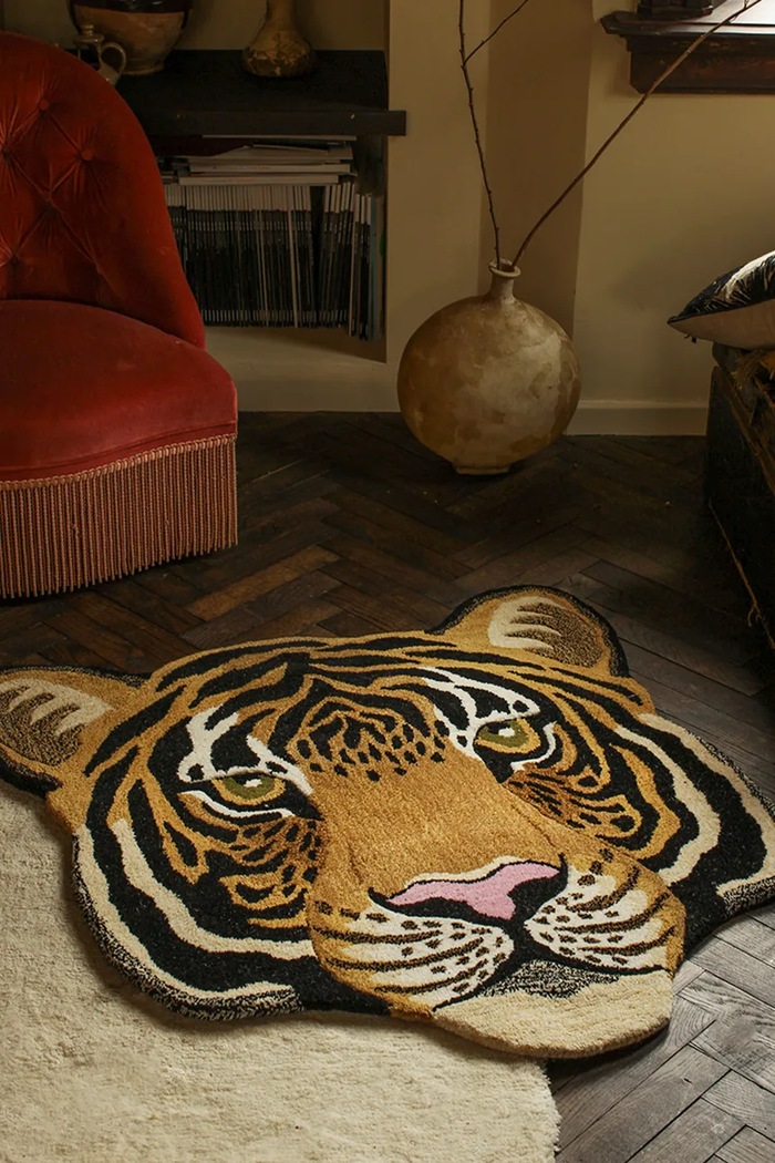 Doing Goods dywan wełniany Rajah Tiger Head 1.45.10.071.080.5 multicolor