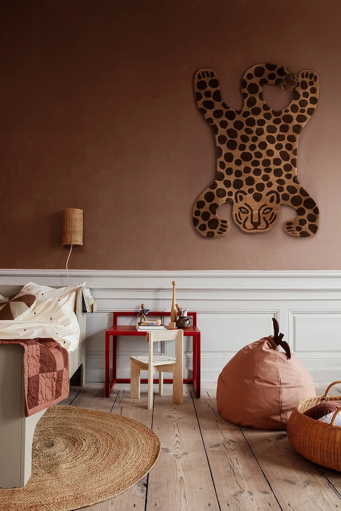 Nappali és hálószoba ferm LIVING gyapjú szőnyeg Safari Tufted Rug 9073 rózsaszín