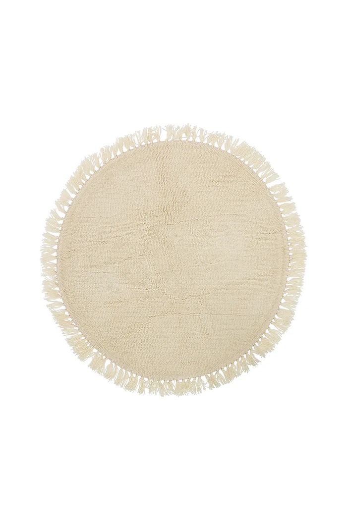 Vlnený koberec Bloomingville Lenea O110 cm ružová 32708249