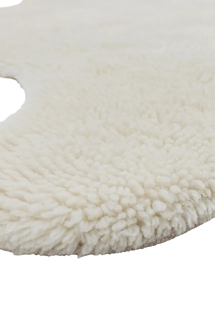 Nappali és hálószoba Bloomingville gyapjú szőnyeg Bear 200 x 140 cm 82066549 bézs