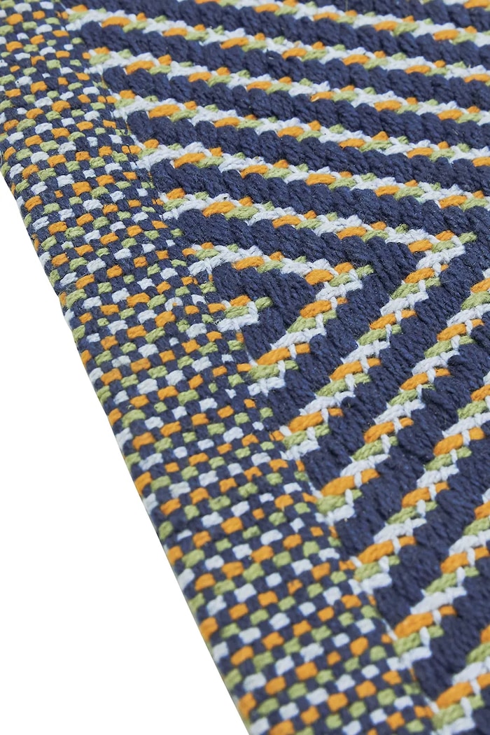 Bombažna preproga Hübsch Mellow 80 x 200 cm 701506 modra AA00