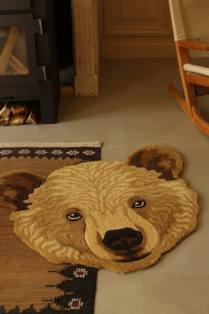 Obývacia izba a spálňa Vlnený koberec Doing Goods Bruno 100 x 95 cm 1.45.10.147.700.5 hnedá