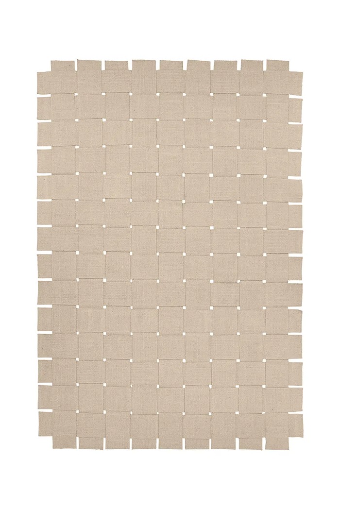 Ferm Living dywan podłogowy z wełną 135 x 200 cm beżowy 1104273171