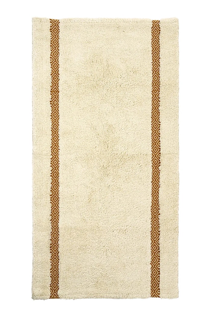 Madam Stoltz dywan podłogowy bawełniany 70 x 140 cm beżowy PI.878