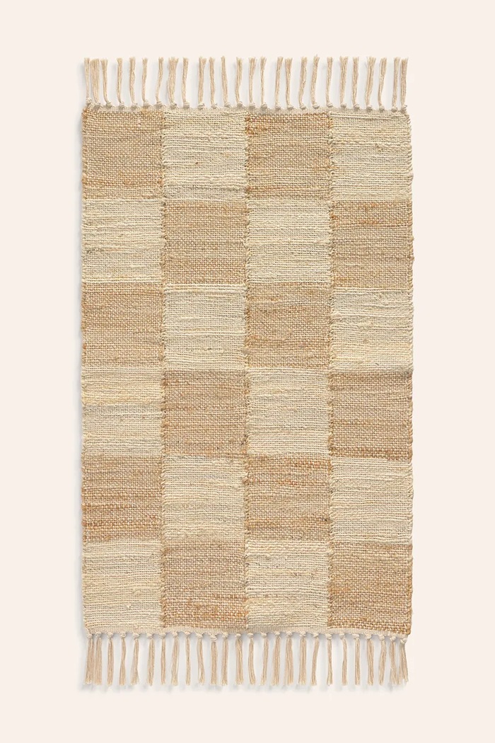 Calma House dywan podłogowy jutowy 90 x 150 cm beżowy NOUR150NAT