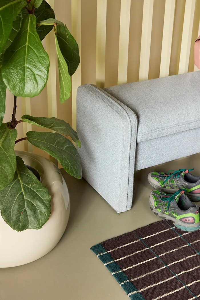 Hübsch dywan bawełniany 80 x 200 cm brązowy 702108