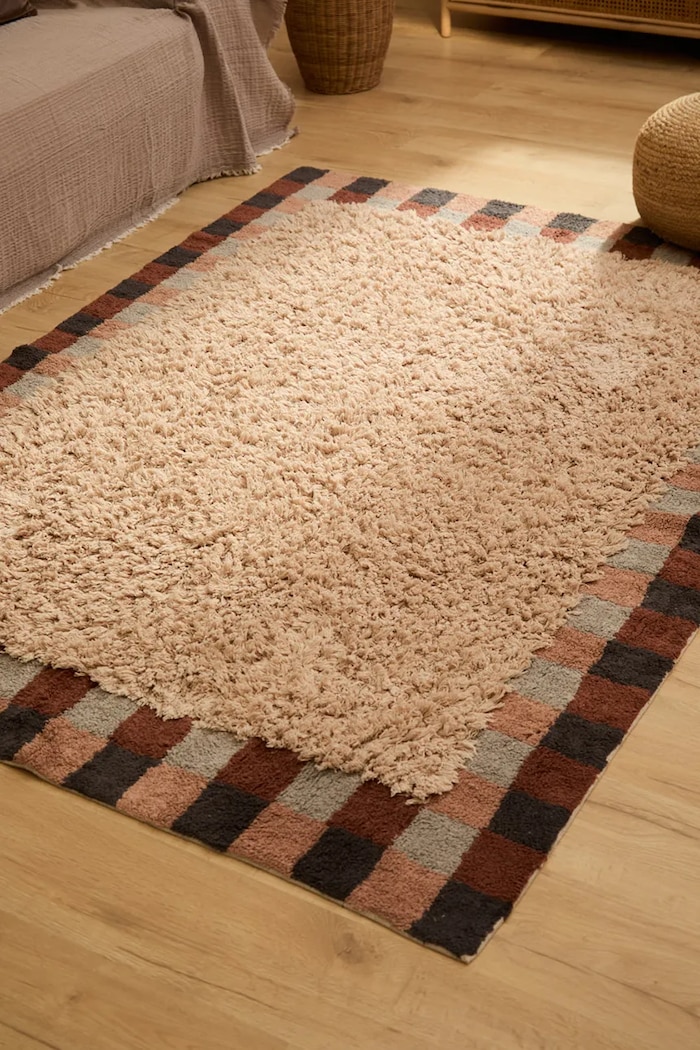 Dnevna soba in spalnica Calma House Preproga dekorativna bombažna 150 x 200 cm CHURUP.200.MUL pisana