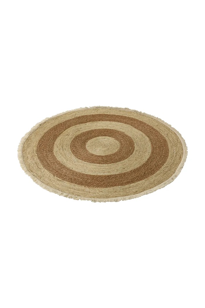 J-Line covor decorativ din material textil 120 x 120 x 1 cm maro 1554.