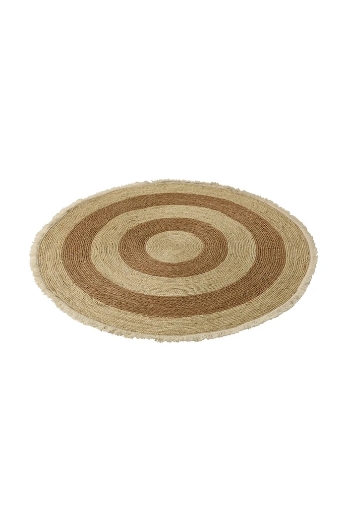 J-Line covor decorativ din material textil 120 x 120 x 1 cm maro 1554.