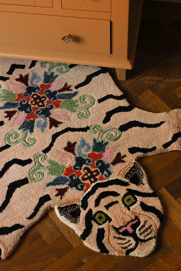 Doing Goods dywanik ozdobny wełniany 92 x 62 x 2 cm 1.45.10.098.130.3
