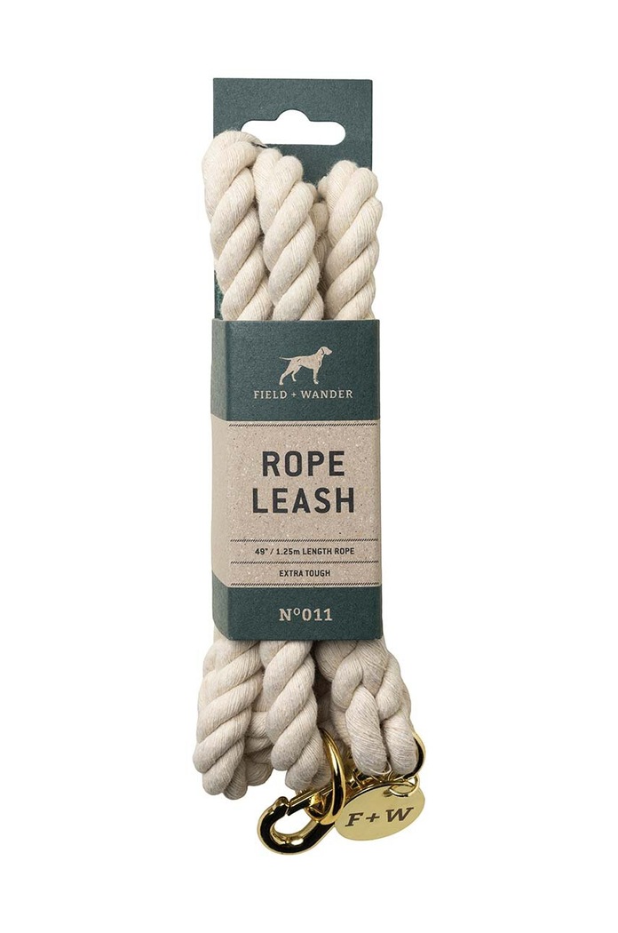 Field + Wander smycz dla psa Rope Leash beżowy FAW011UK