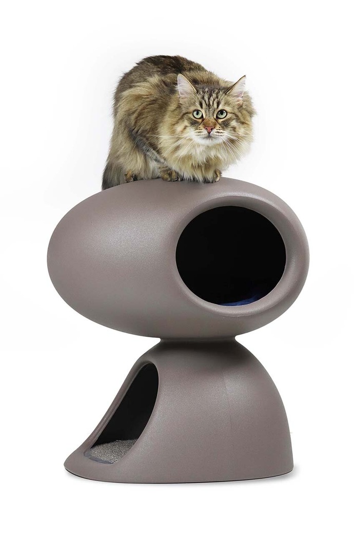 Pelíšek pro mazlíčka United Pets Cat Cave Milano SG5202GR hnědá