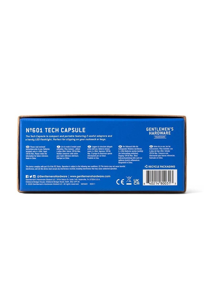 Gentelmen's Hardware set za putovanja Tech Capsule šarena GEN601UK