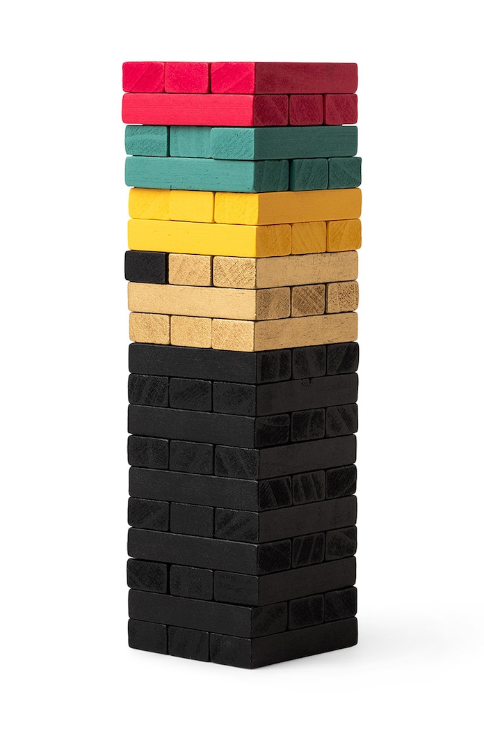 Gentelmen's Hardware Hra Wooden Tumbling Blocks GEN582UK žltá AA00